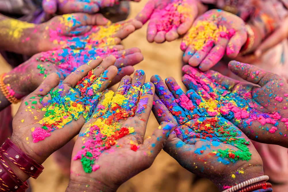 santiiketan holi photos