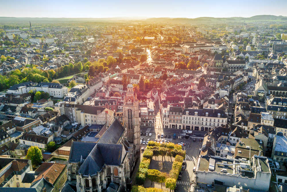 Een overzicht van de franse stad Hauts de France in Picardy, Frankrijk