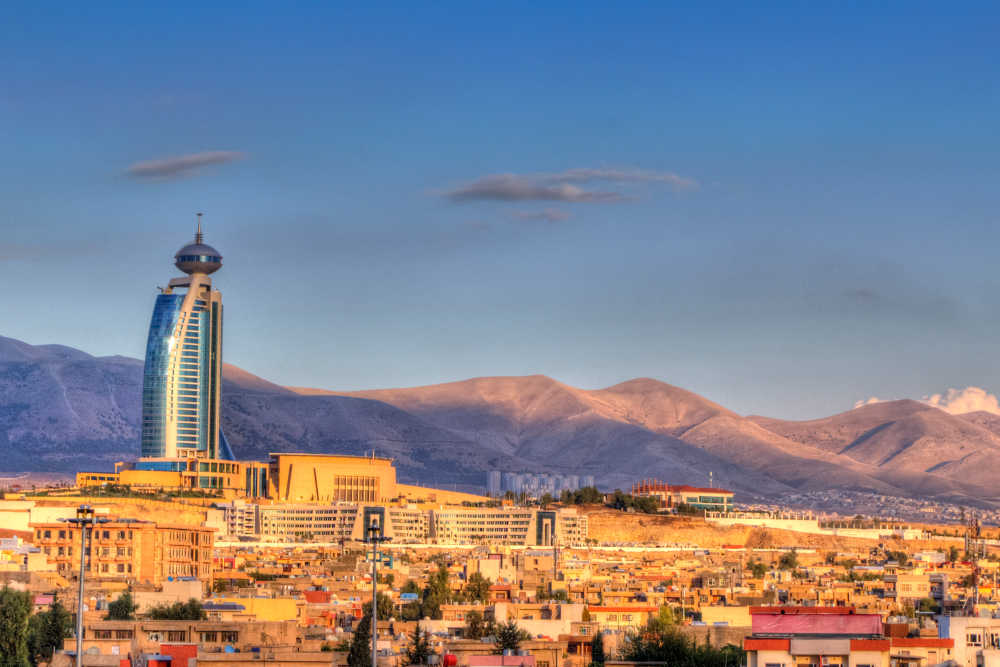 De woesternij van Sulaymaniyah in Irak
