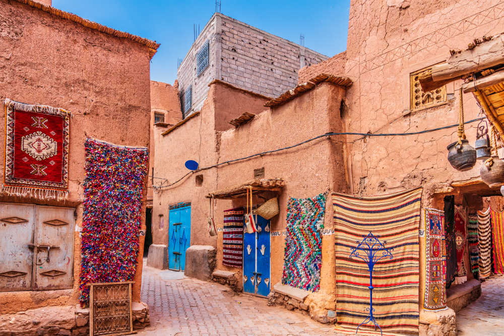 Handgemaakte tapijten in Casablanca Marokko