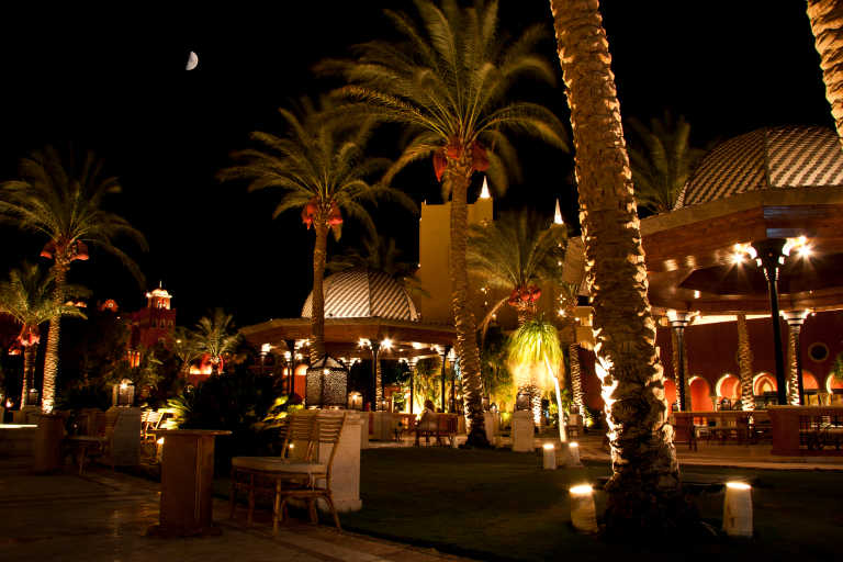 africa-egypt-hurghada-evening-palmtrees-cafe